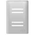 Placa 4x2 p/ 4 Interruptores Prata Novara