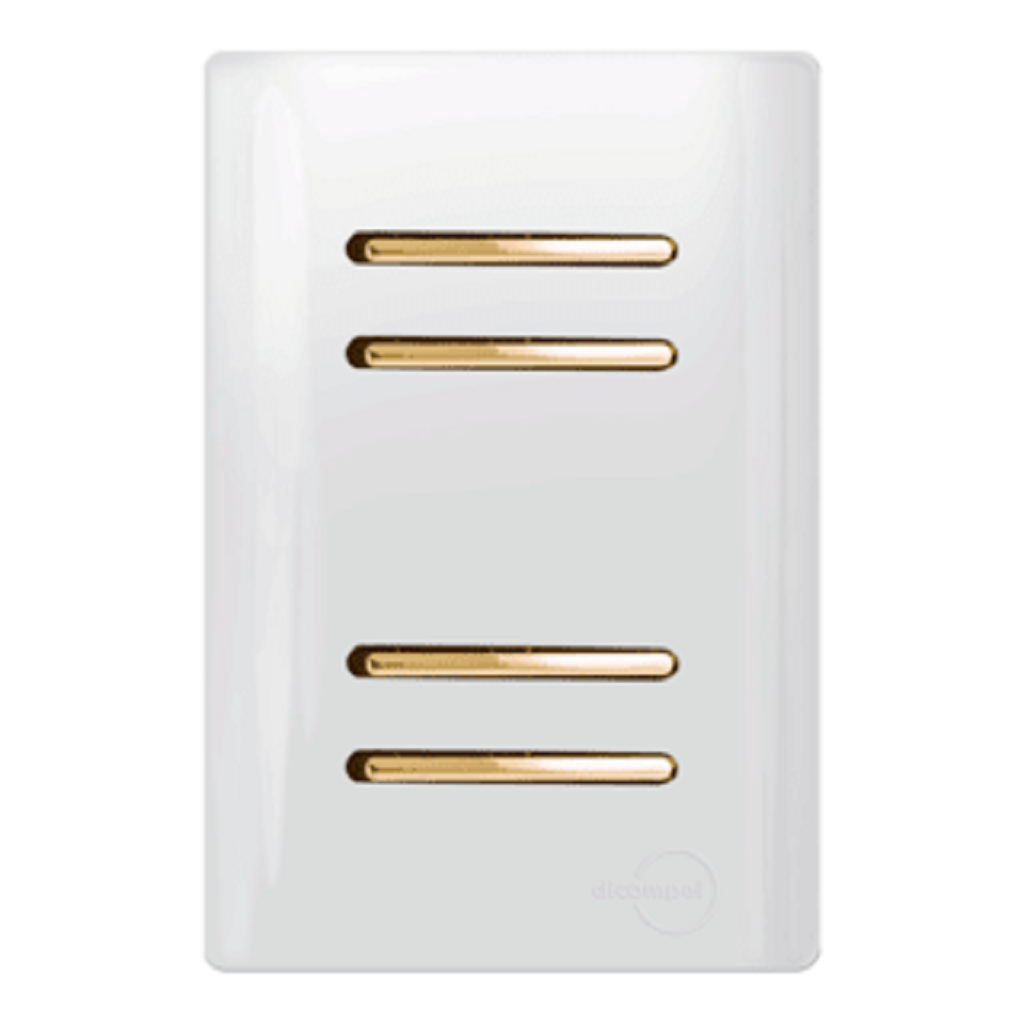 Interruptor 4 Teclas Simples Branco Novara Gol