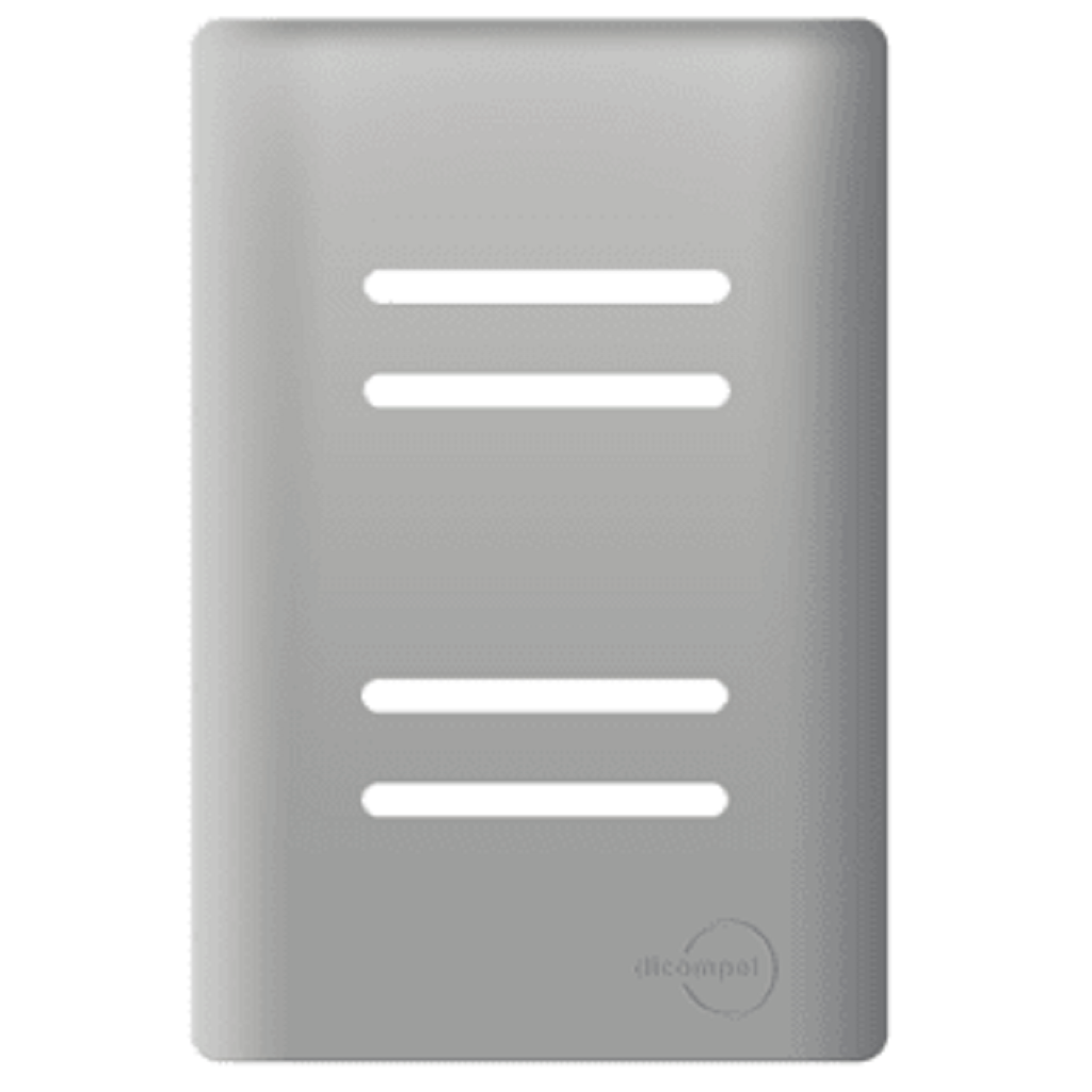 Placa 4x2 P/ 4 Interruptores Aço Nova