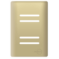 Interruptor 4 Teclas 2 Simples e 2 Paralelo Novara Dourado com Gold
