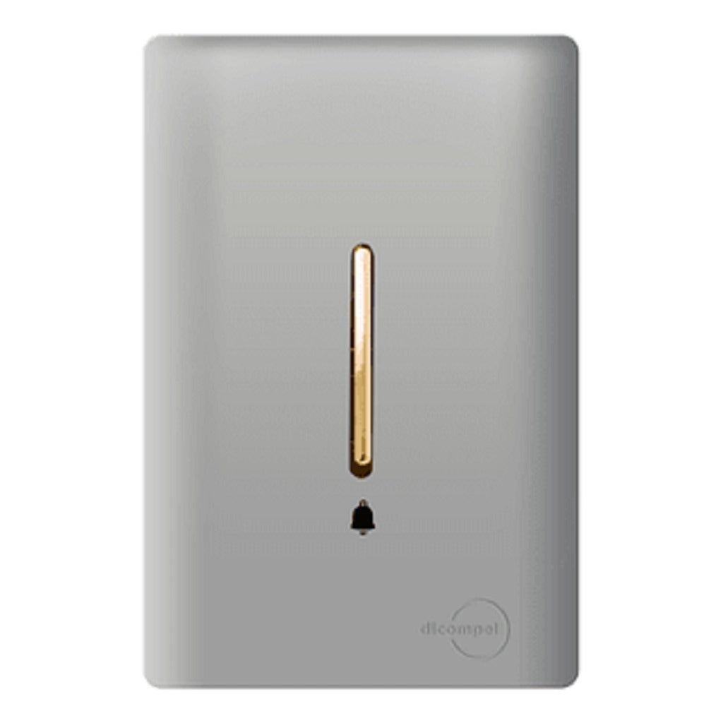 Pulsador de Campainha vertical Aço Gold Novara
