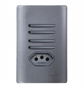 Interruptor 2 Paralelas e  2 simples com Tomada 10A Preto Grafite Total