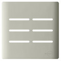 Placa 4x4 para 6 Interruptores + Suporte - Novara Champanhe