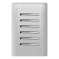 Interruptor 6 Teclas Simples Prata com Cromado Novara