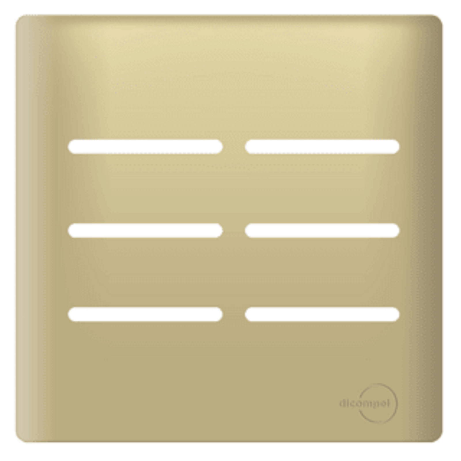 Placa 4x4 P/ 6 Interruptores Novara Dourado