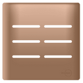 Placa 4x4 p/ 6 Interruptores Ouro Rosê