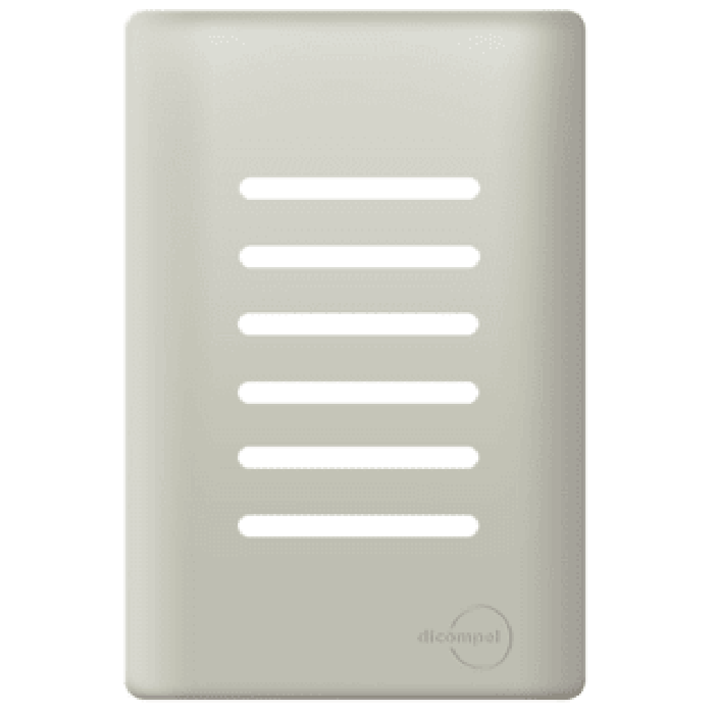 Placa 4x2 P/ 6 Interruptores Champanhe Novara
