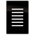 Placa 4x2 p/ 6 Interruptores Preto Brilhante Novara