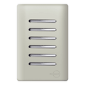 Interruptor 6 Teclas Simples Champanhe