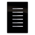 Interruptor 6 Teclas Simples Novara Preto Brilhante