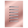 Interruptor 6 Teclas Paralelas Novara Glass Ouro Rosé com Cromado