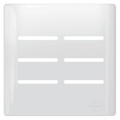 Placa 4x4 P/ 6 Interruptores Branca Novara