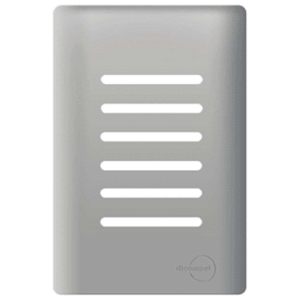 Placa 4x2 P/ 6 Interruptores Aço Novar