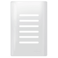 Placa 4x2 p/ 6 Interruptores + Suporte - Novara Branco Brilhante