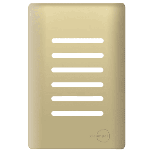 Interruptor 6 Teclas 3 Simples e 3 Paralelo Novara Dourado com Gold