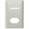 Placa 4x2 P/ 1 Interruptores + 1 Tomada Champanhe Novara