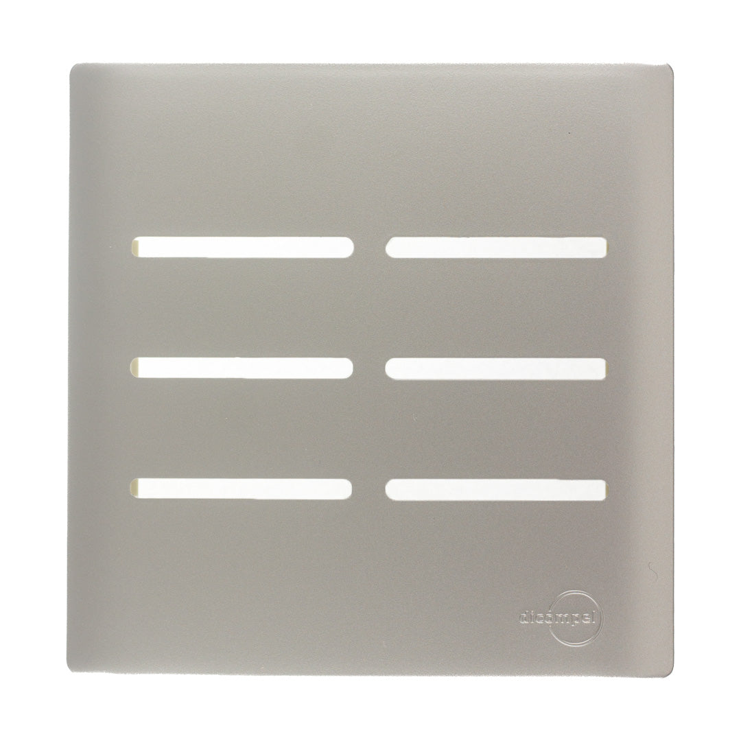 Placa 4x4 para 6 Interruptores + Suporte - Novara Aço
