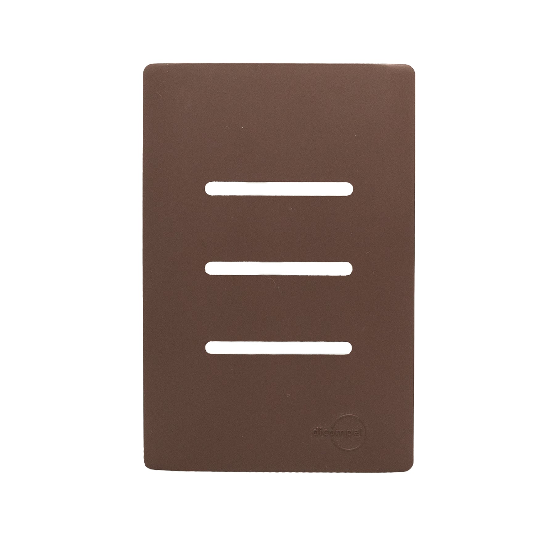 Placa P/ 3 Interruptores 4x2 Novara Marrom Fosco