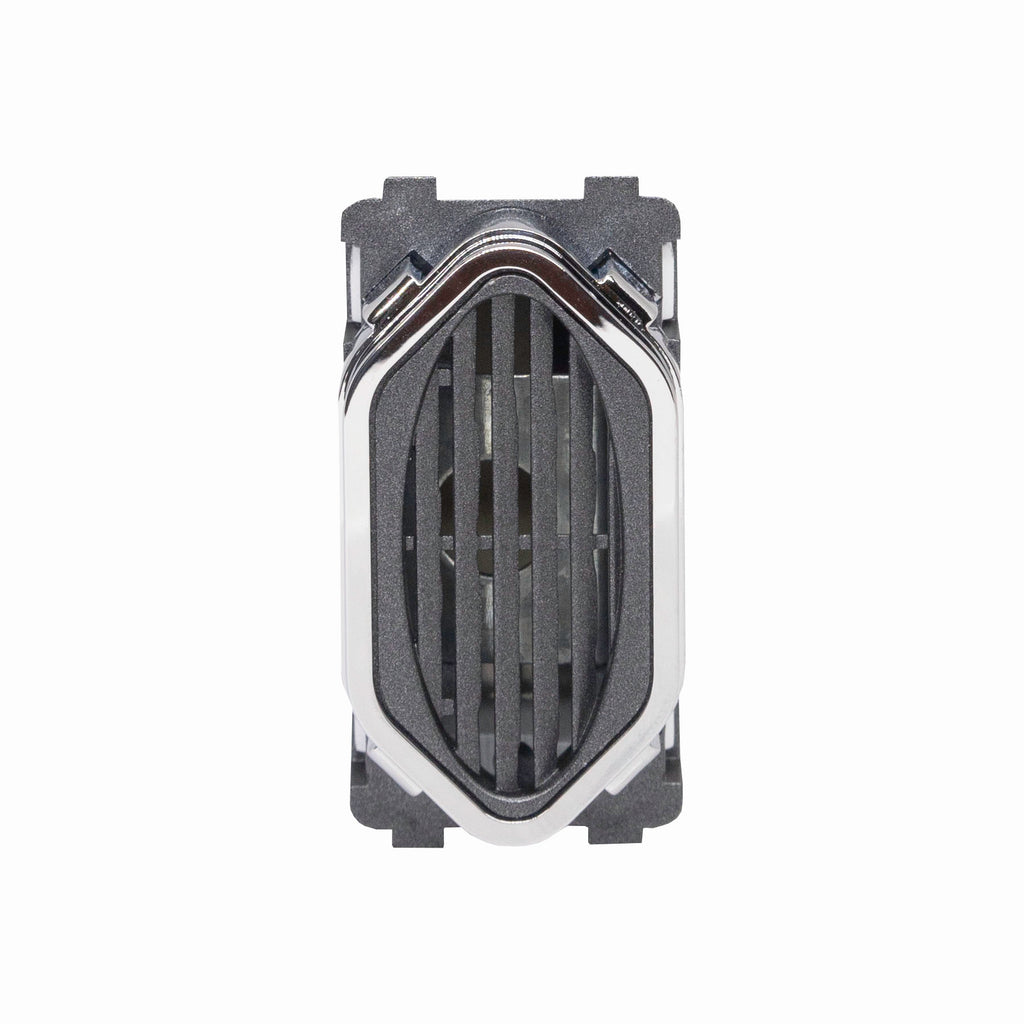 Campainha Cigarra Bivolt Preto Grafite com cromado