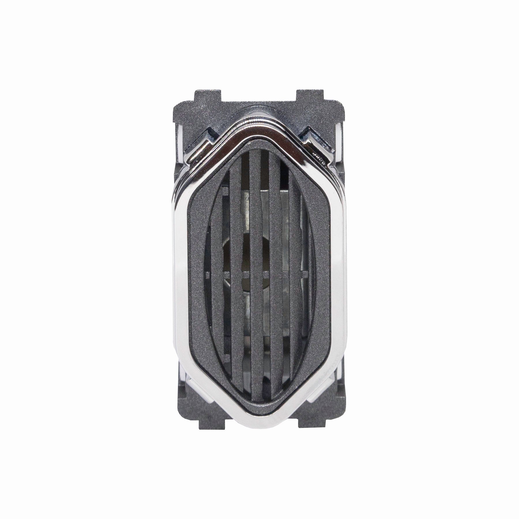 Campainha Cigarra Bivolt Preto Grafite com cromado