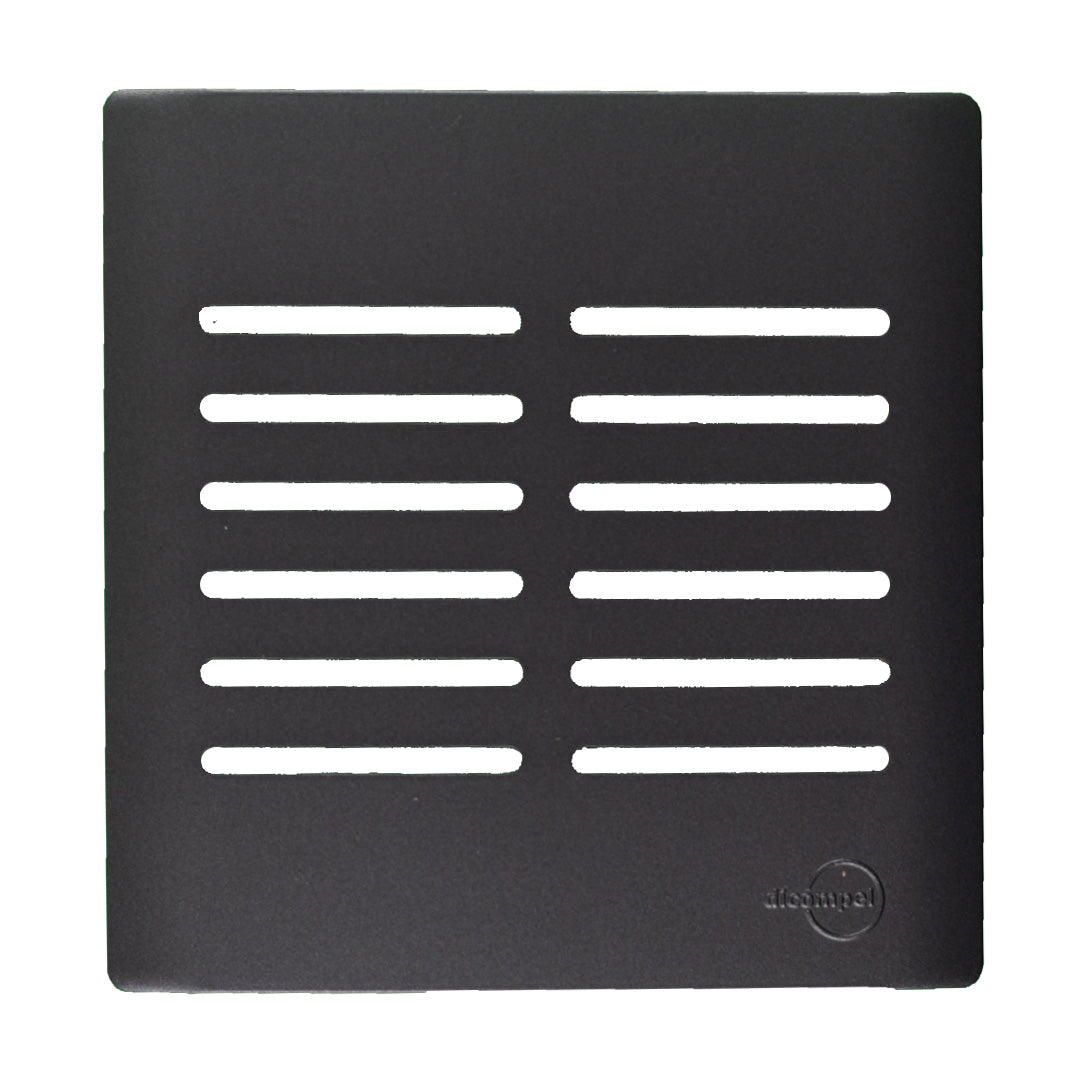 Placa 4x4 para 12 Teclas preto Grafite Novara