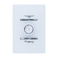 CONTROLE VENTILADOR BIVOLT - 2 TECLAS E DIMER BRANCO COM CROMADO