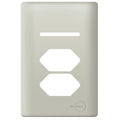 Placa 4x2 P/ 2 Tomadas + 1 Interruptor Champanhe Novara