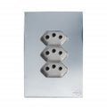Tomada Tripla 20A Horizontal Novara Glass Espelhada