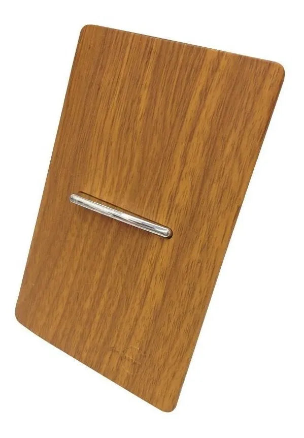 Interruptor Paralelo Horizontal Cumaru com Cromado