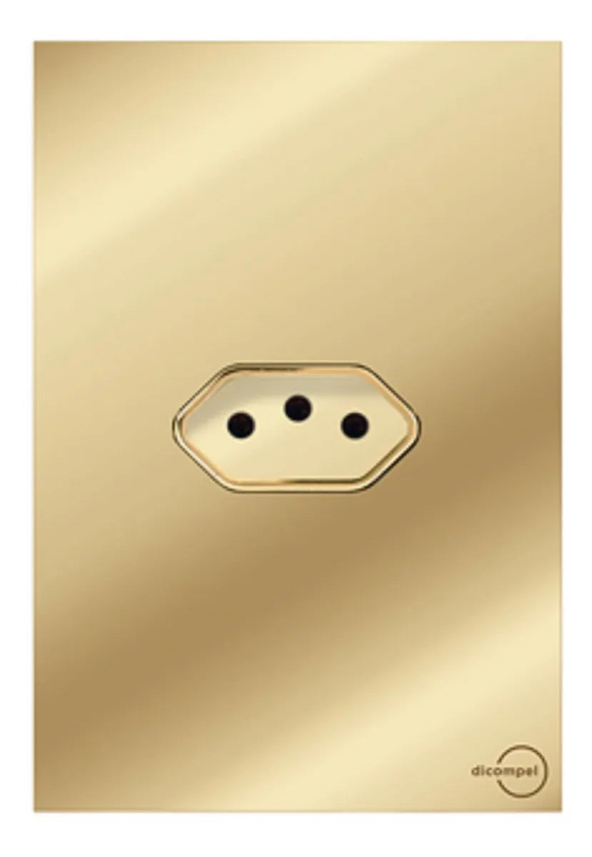 Tomada 20a Novara Glass Dourada