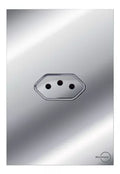 Tomada única 20A Horizontal Novara Glass Espelhada