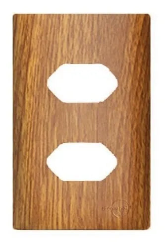 Placa 4X2 P/ 2 Tomadas + Suporte - Cumaru Novara