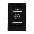 CONTROLE VENTILADOR BIVOLT - 2 TECLAS E DIMER PRETO BRILHANTE NOVARA