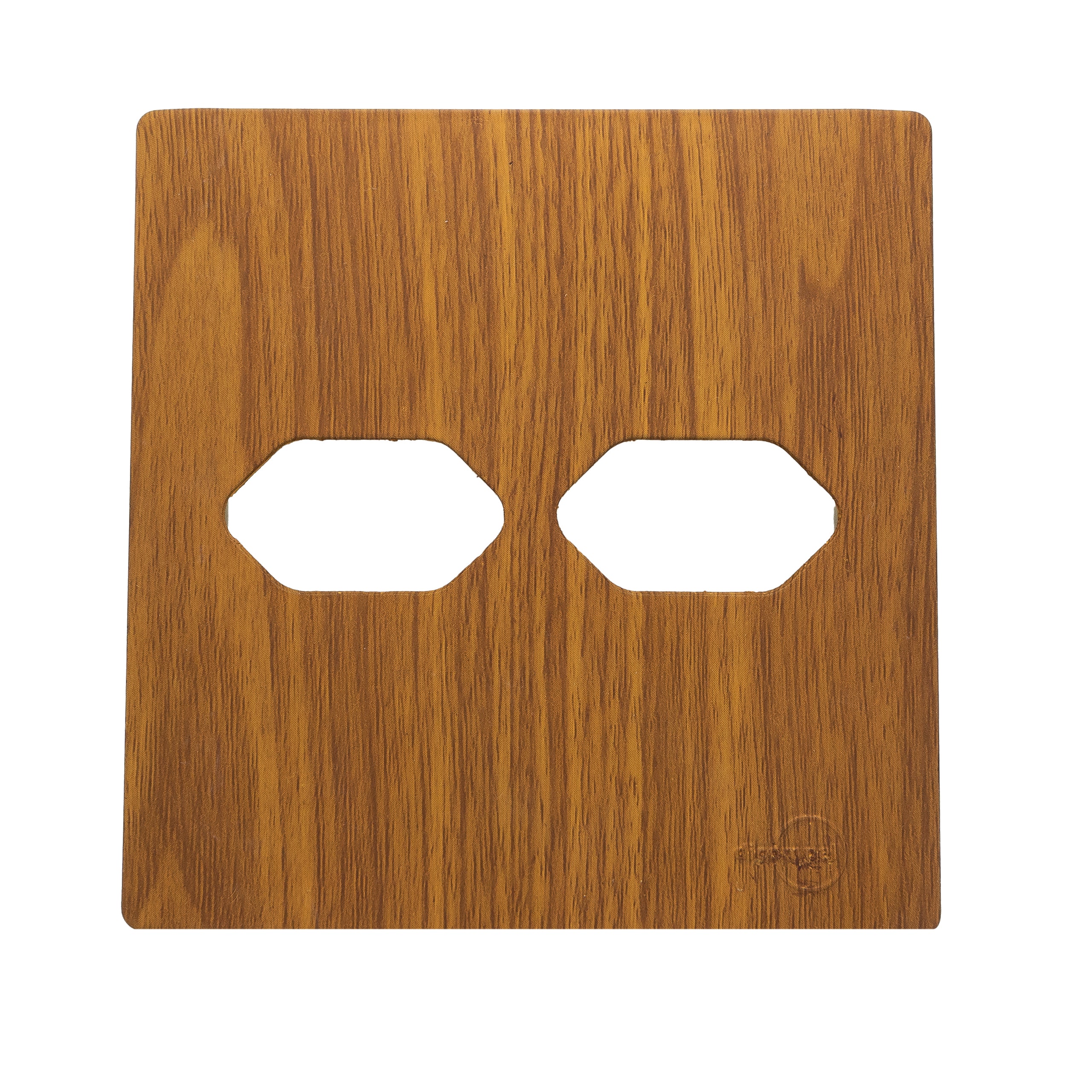 Placa 4X4 P/ 2 Tomadas + Suporte - Cumaru Novara