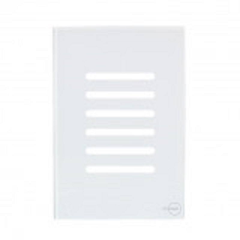 Interruptor 6 Teclas Paralelas Novara Glass Branco com Gold 4x2