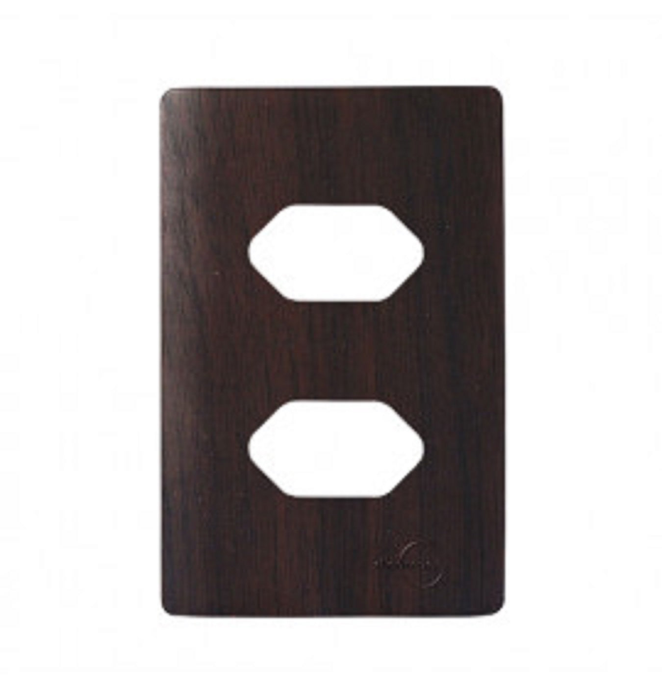 Placa 4x4 2 Tomadas Novara Tabaco