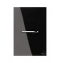 Interruptor 1 Tecla Paralelo Horizontal Novara Glass Preto com Cromado