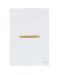 Interruptor 1 Tecla Simples Horizontal Novara Glass Branco com Gold