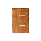 Interruptor 2 Teclas Simples Horizontal Cumaru com Cromado