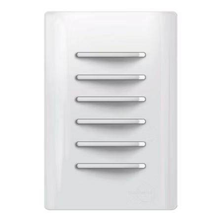 Interruptor 6 Teclas Simples Novara Branco Total White