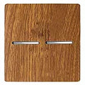 Interruptor 2 Teclas Simples 4x4 Cumaru com Cromado