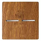 Interruptor 2 Teclas Simples 4x4 Cumaru com Cromado