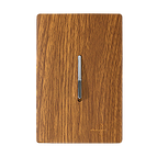 Interruptor Simples Vertical Cumaru com Cromado