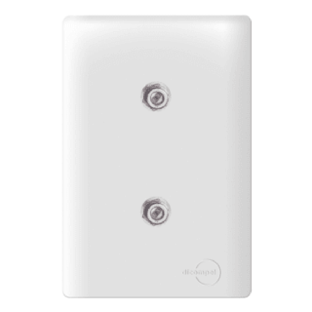 2 Conectores de Antena 4x2 Branco Novara