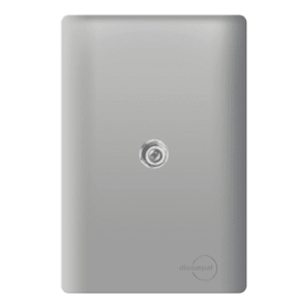 Conector para Antena com Placa 4x4 Aço com Cromado