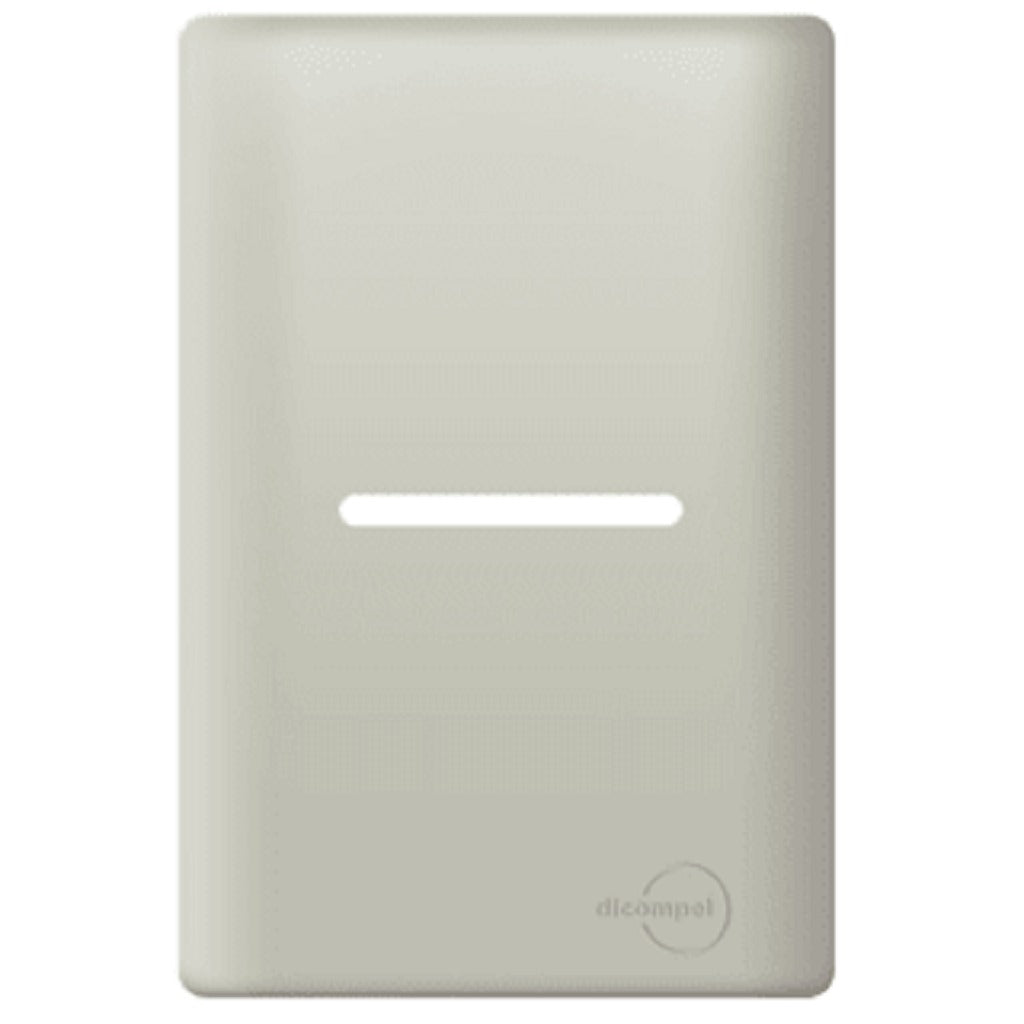 Placa 4x2 P/ 1 Interruptores Horizontal Champanhe Novara