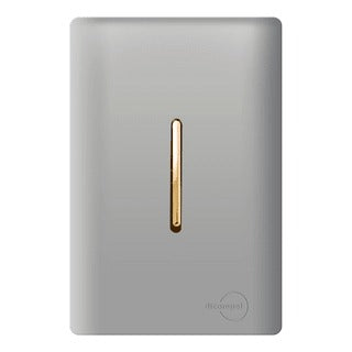 Interruptor Simples Vertical Novara Aço Gold