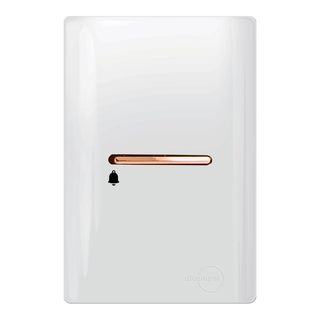 Pulsador de Campainha Horizontal Ouro Rose