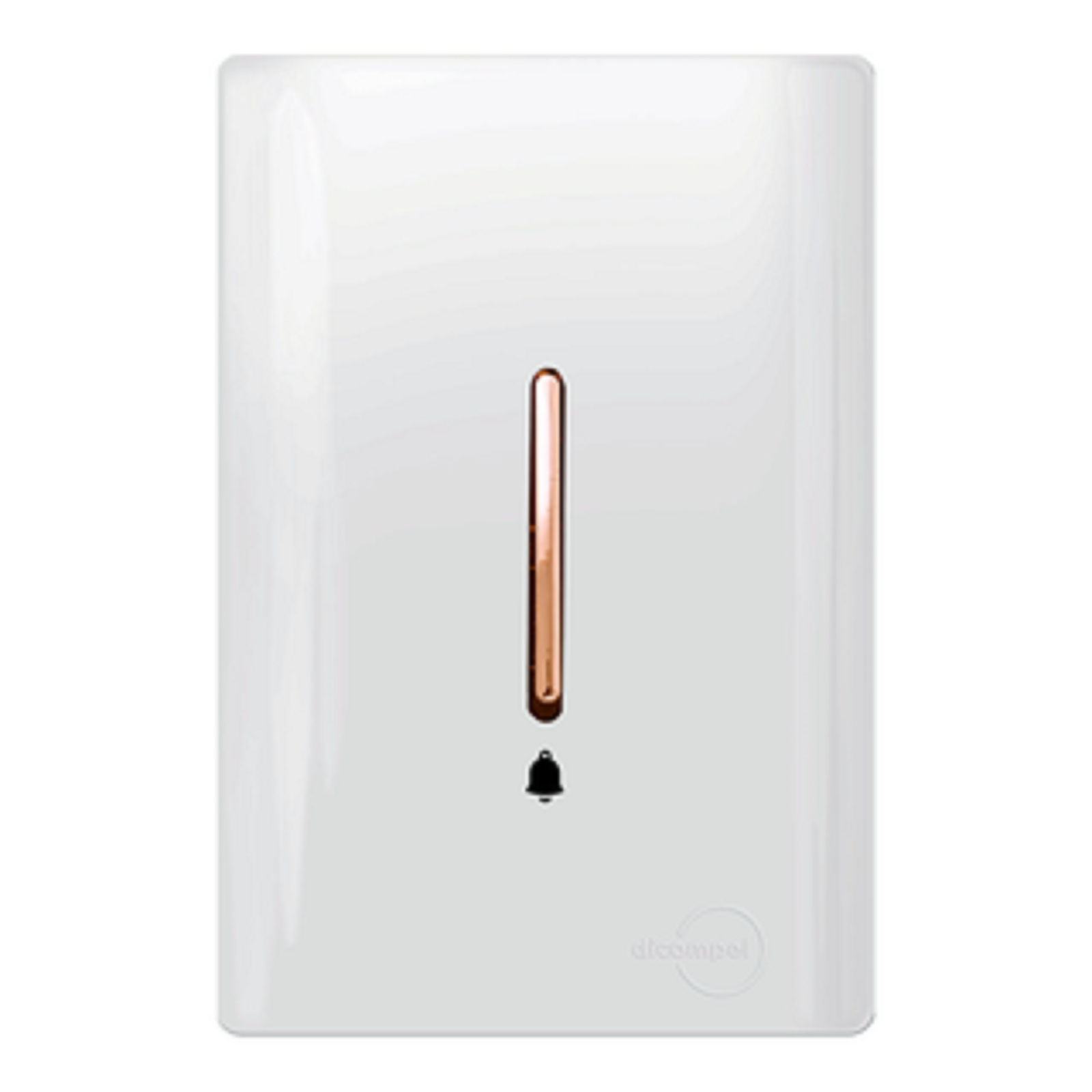 Pulsador de Campainha Vertical Ouro Rose