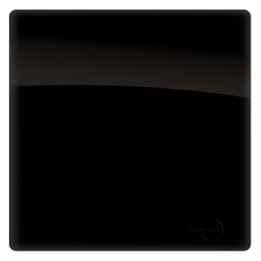 Placa 4x4 Cega Preto Brilhante Novara